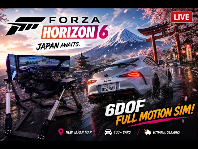 LIVE! Forza Horizon 6 in a $61k 6DOF FULL Motion Sim!