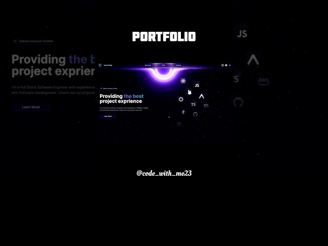 Modern Portfolio Website Design 🔥 #shorts