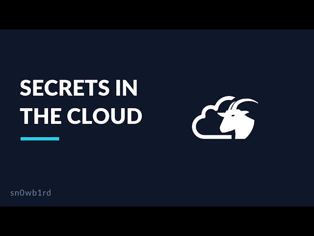 Secrets in the Cloud -- CloudGoat