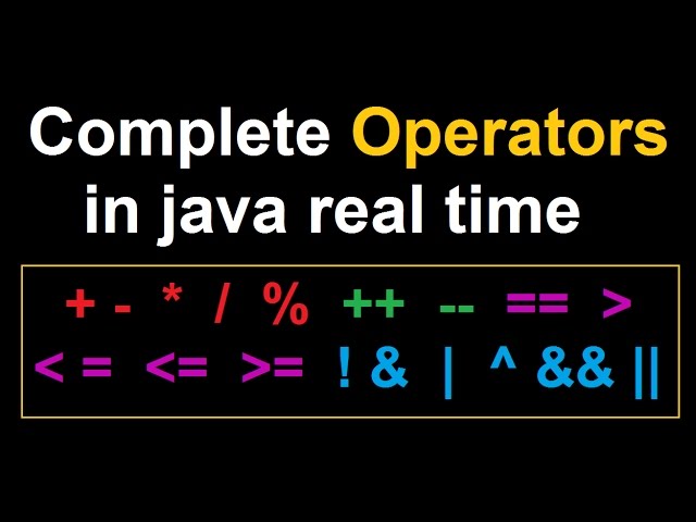 Operators in java new Telugu 2 // java real time projects telugu