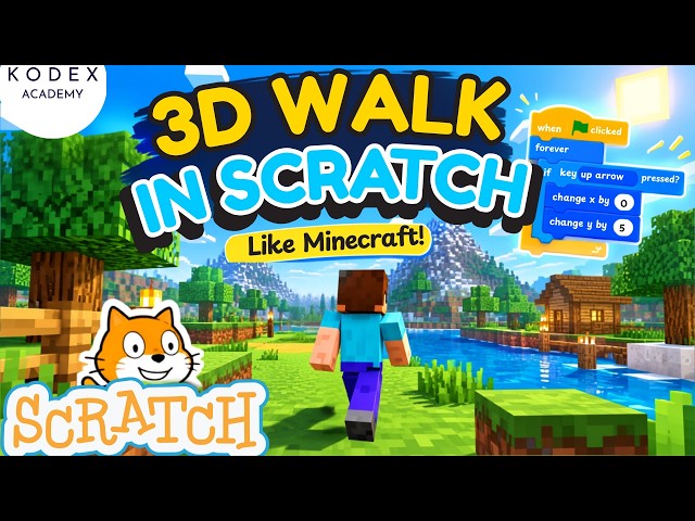 How to Make a 3D Walking in Scratch | Minecraft-Style 3D scratch Tutorial