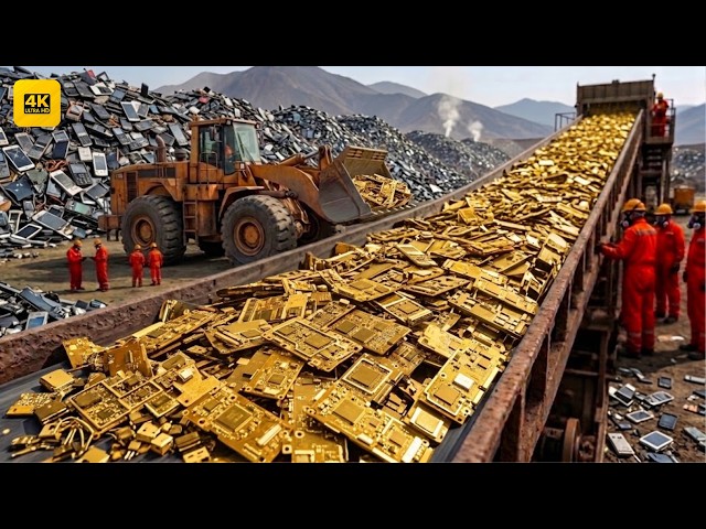 HOW THEY EXTRACT GOLD from Broken Phones 🥇 The Most Extreme Mega-Process