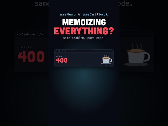 Stop Memoizing Everything in React 🧠 useMemo & useCallback #Shorts