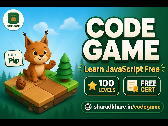 I Built a Free Coding Game — 100 Levels, Blocks + Real JavaScript | Sharad Khare