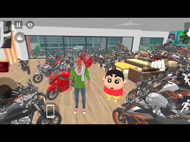 Franklin Park the bike in house 😱 Indian Theft Auto simulator 🤩 new all bike park house