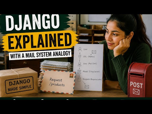 Django explained with a mail system analogy 