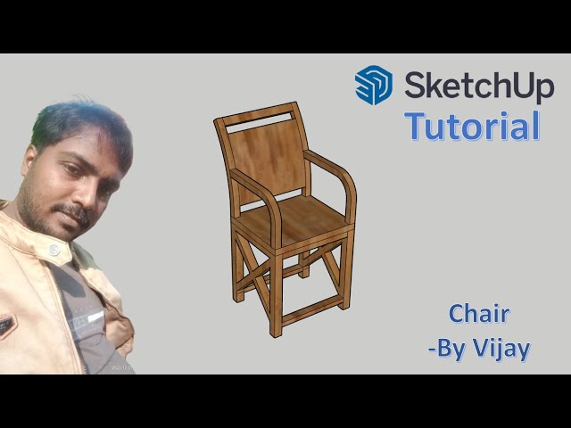 Sketchup Tutorial: How to make a Chair ? || By Vijay #sketchup #cad #3d #3dmodeling
