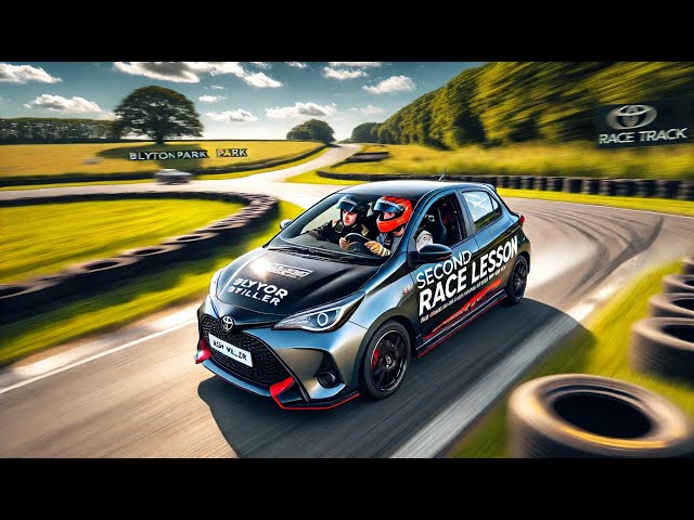 Dom's Second Racing Lesson with Ash Miller at Blyton Park – Toyota Yaris Skills Upgrade! 🏁🏎️🔥