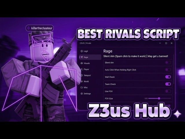 [NEW!] Best Rivals Script/Hack! | Z3us Hub | Silent Aim, Ragebot & More! Pastebin 2025