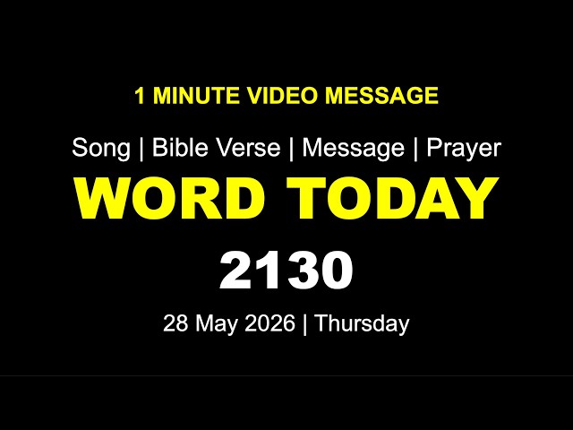 Word Today-2130 | Bro RSV | One-Minute Video Message (Malayalam) | 28 May 2026