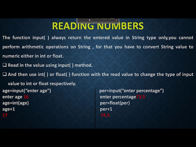 Class XI Chapter 4 Part 5 Python Fundamentals