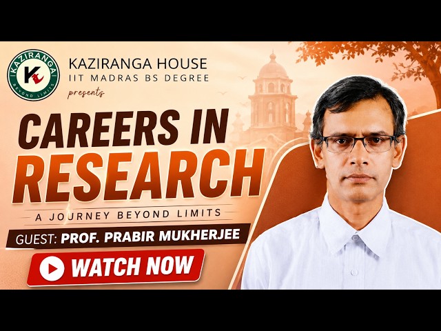 Careers in Research || A Journey Beyond Limits - Meet Prof. Prabir Mukherjee