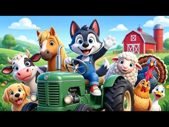 Iaa Iaa Ooo 🐺 Percy and the Fun Farm 🐮🐷 | Children's Song