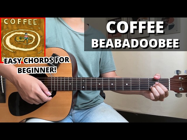 Coffee - beabadoobee (Guitar Tutorial) No Capo! Easy Chords For Beginner!