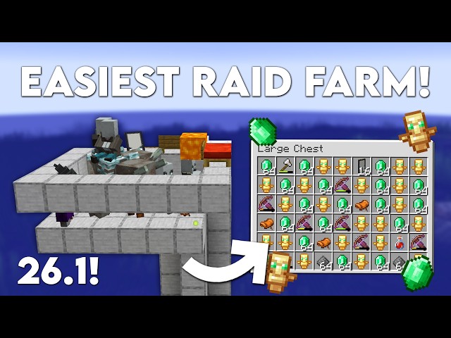 Minecraft: EASY RAID FARM! (26.1 Tutorial)