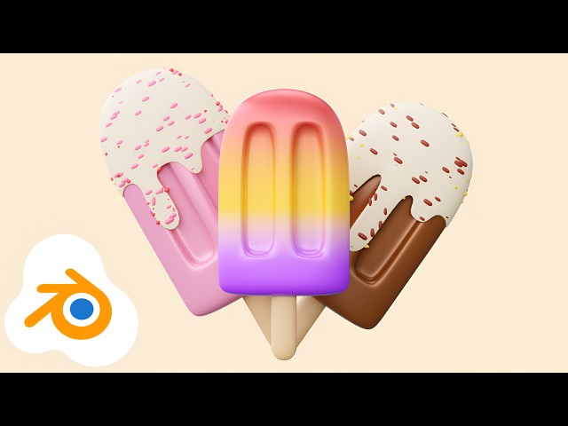 Blender Popsicle Ice Cream Tutorial | Realistic 3D Modeling for Beginners