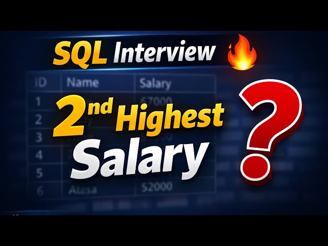 Find Second Highest Salary in SQL | Interview Question with Easy Example