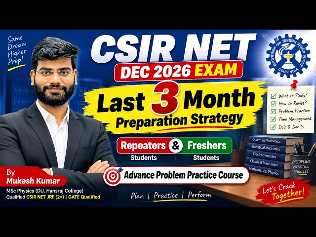 CSIR NET DEC 2026| preparation strategy fresher and repeaters students| advance practice batch 2.0