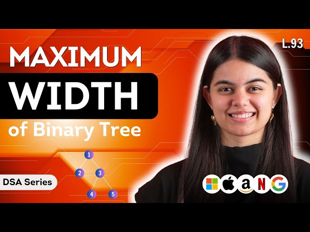 Maximum Width of Binary Tree | DSA Series : L.93