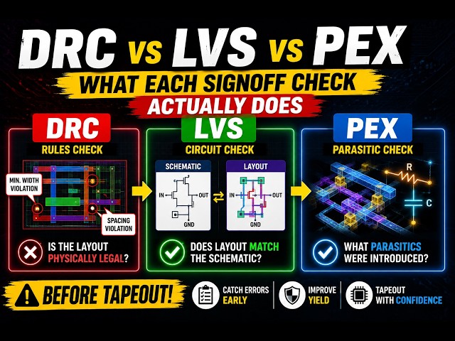 DRC vs LVS vs PEX: What Each Signoff Check Actually Does