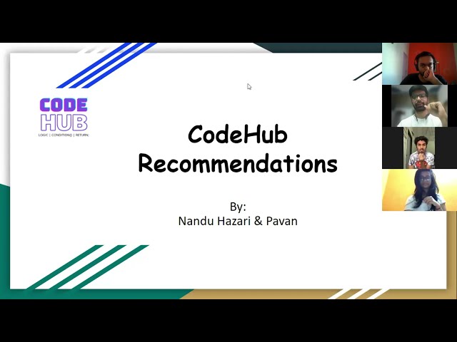 Recommendations by CodeHub