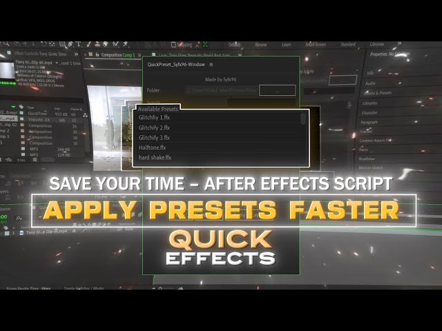 Free One-Click Preset Apply Script ⚡️ Apply on Multiple Layers & Edit 10X Faster in After Effects