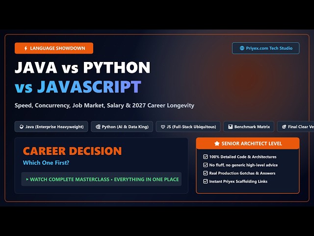 Java vs Python vs JavaScript — Which Should You Learn in 2027?