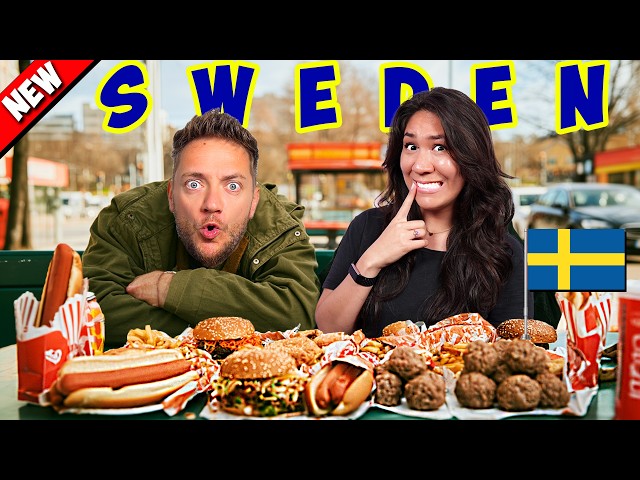 We Try Swedish Fast Food for the First Time 🇸🇪