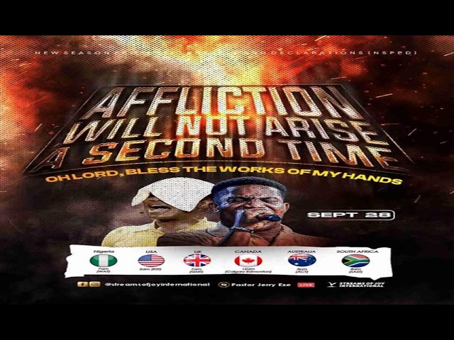 AFFLICTION WILL NOT ARISE A SECOND TIME || NSPPD || 28TH SEPTEMBER 2026