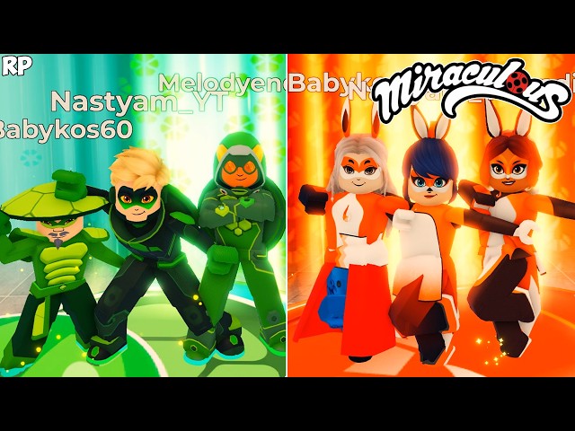 NEW SAME TRANSFORMATION DO GRUPO NO MIRACULOUS RP - MIRACULOUS ROBLOX!