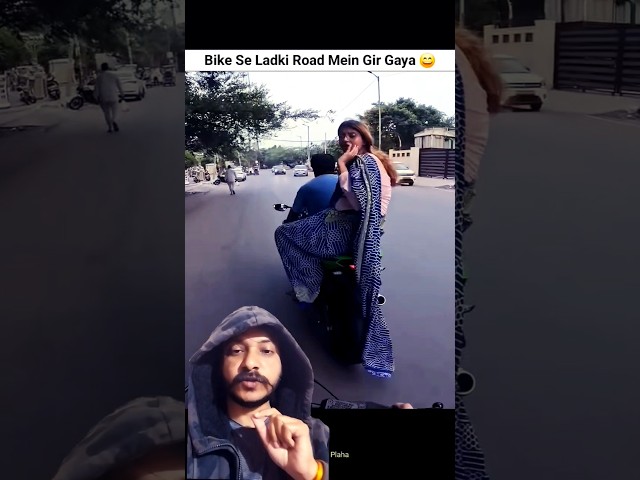 The girl fell from the bike 😱 #motovlog #automobile #funny #zx10r #rider #bike #girl #shorts #sho...