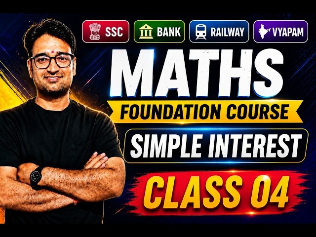 SIMPLE INTEREST (ZERO TO HERO) Class 04 | Maths Foundation Course by VINOD Sir