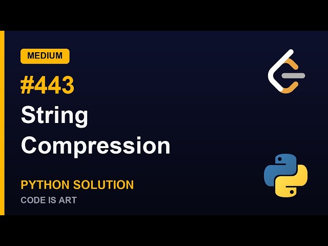 Leetcode 443. String Compression in Python | Python Leetcode | Python Coding Tutorial | Python ASMR