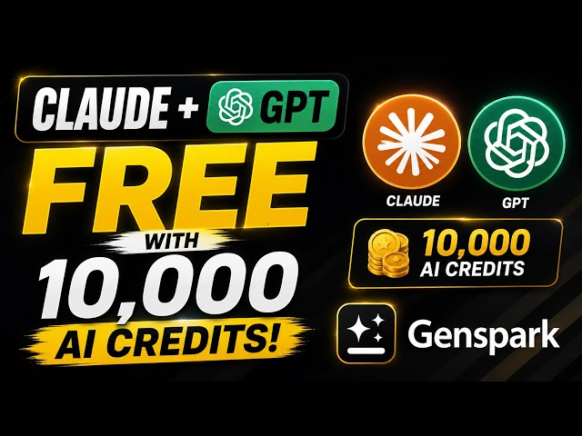 Claude + GPT FREE With 10,000 AI Credits! 🤯 | Genspark