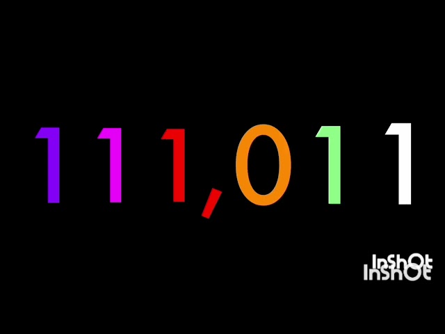 Binary Numbers 0 to Billion with sound effect