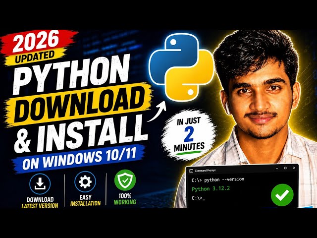 How to Download & Install Python on Windows 10/11 (2026) | Hindi | Beginner Guide