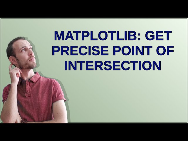 matplotlib: get precise point of intersection