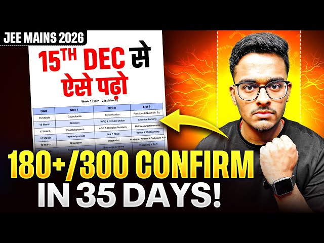 JEE Mains 2026: Only 30 Chapters to Score 180+ in January Attempt🔥| Last 35 Days Strategy