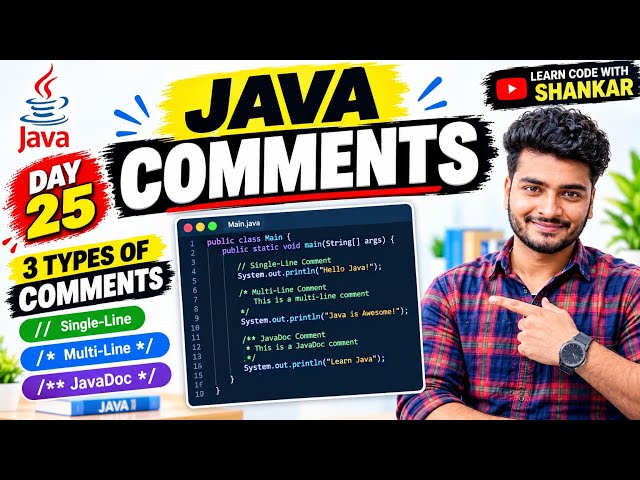 Comments in Java 🔥 | Types of Comments in Java | Example | One Shot Java Tutorial in Hindi