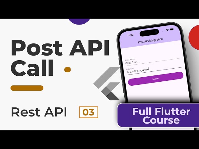 POST API Call | REST API Full Course in Flutter