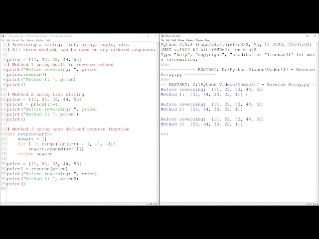3 Ways to Reverse a List/String/Array in Python