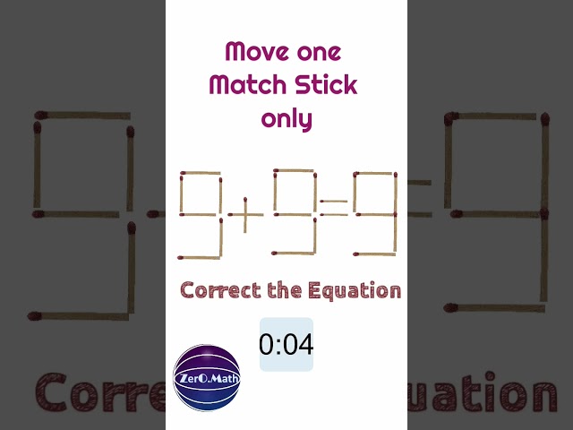 Matchstick Puzzle #shorts #math #puzzle #matchsticks #riddles