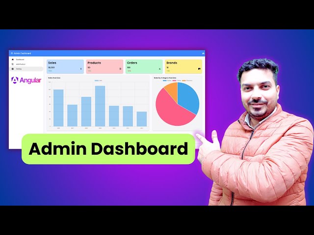 Admin Dashboard and Responsive Sidebar using Angular
