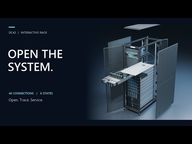 DC42 Rack Service Scenes | Blender Rig & Realistic Cable Motion
