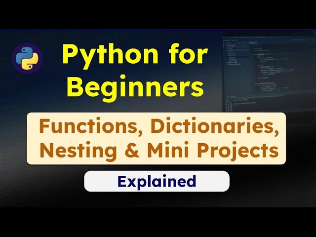 Python for Beginners Part 4: Functions, Return, Dictionaries & Real Project (Snack Poll)