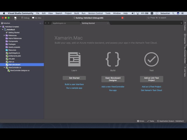 Create Mac desktop Application using Visual Studio Mac