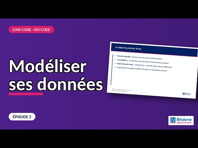 Low-code / No-code #2 — Modéliser ses données avant de coder