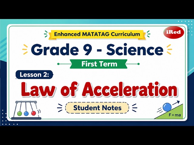 Grade 9 Science First Term Lesson 2: Law of Acceleration