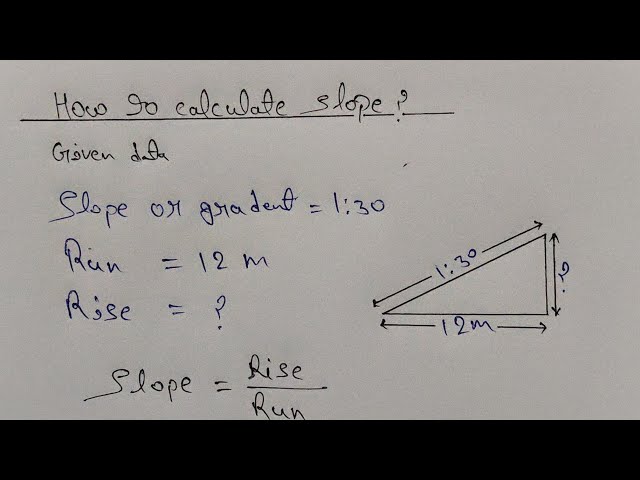 How to calculate slope ? | Slope calculation |