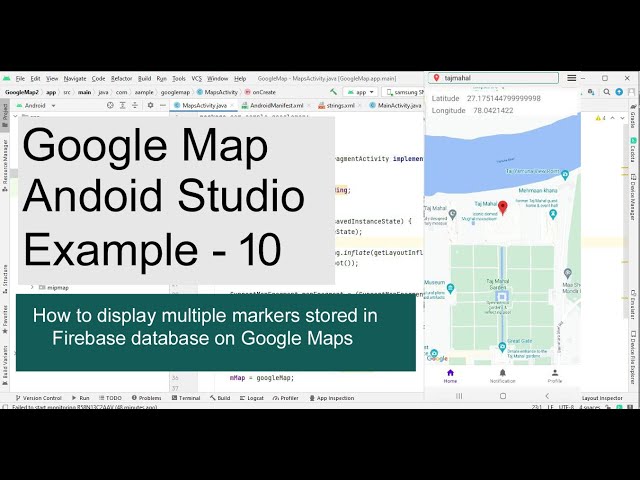 How to display multiple markers stored in Firebase database on Google Maps | Google map example - 10